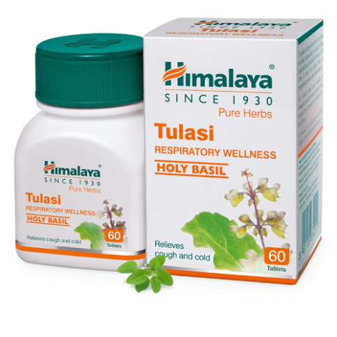 Himalaya Tulasi Tablets for Cough, Cold & Respiratory Immunity Support