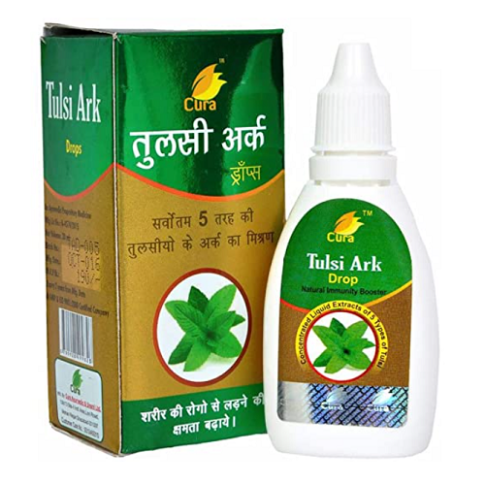 Cura Tulsi Ark Drops – Organic 5-Tulsi Extract for Immunity, Detox & Cold Relief (50ml)