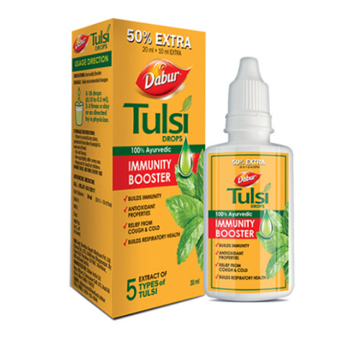 Dabur Tulsi Drops 30ml – Ayurvedic Immunity Support for Cold, Cough & Respiratory Wellness