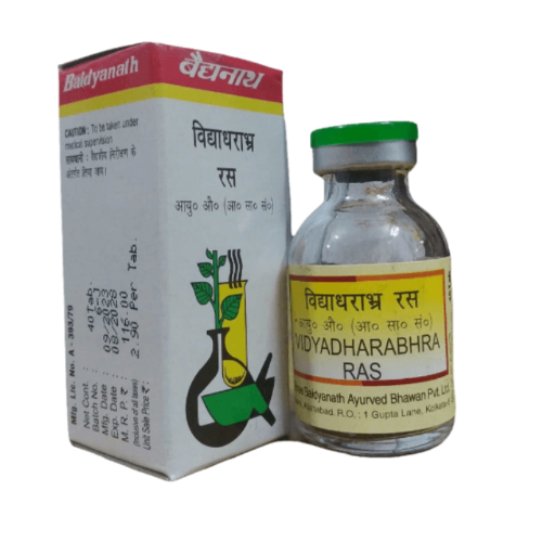 Baidyanath Vidyadharabhra Ras – Supports Nerve Strength, Water Balance & Joint Relief (40 Tabs)