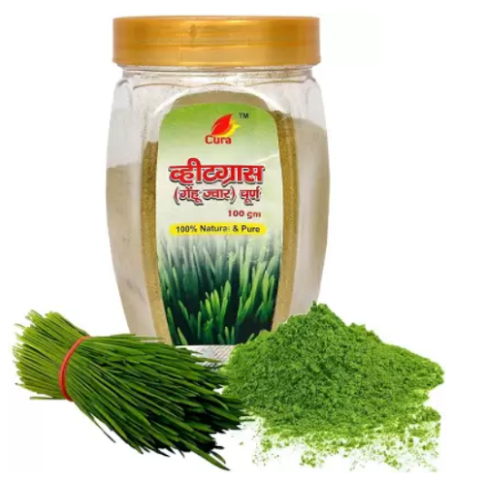 Cura Wheatgrass Churna – Natural Immunity Booster, Detox & Energy Support Powder (100g)