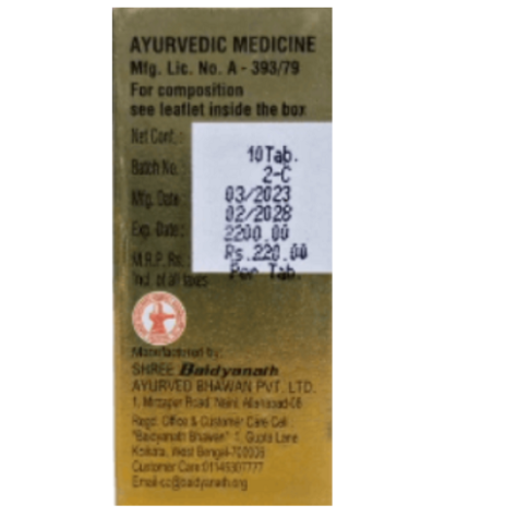 Baidyanath Yogendra Ras (S.Y.) Tablets – Ayurvedic Nerve, Urinary & Metabolic Support (10 Tablets) - LUXURY GLOW