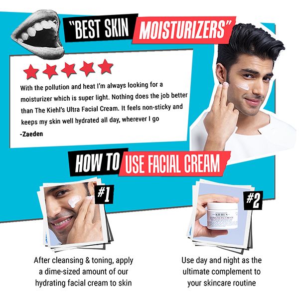 KIEHL’S Ultra Hydrating Facial Cream – 125ml | Deep Moisture + Skin Barrier Care